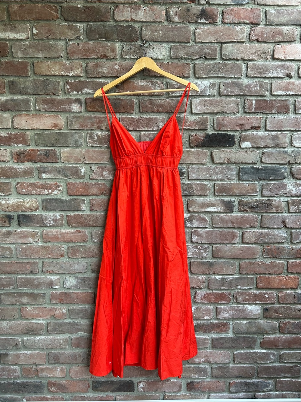 Aritzia Babaton Encourage Poplin Midi Dress - Poppy Red
